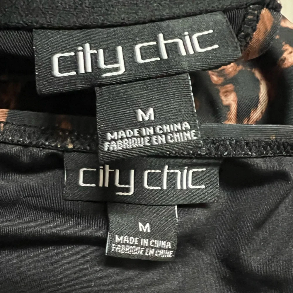City Chic Brown and Black Leopard High Waist Bikini Set - Picture 4 of 4